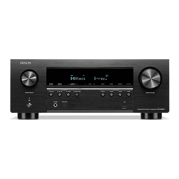 Receiver Denon AVR-S980H 7.2 Canais 90W 8K Dolby Atmos DTS:X HEOS 2 Saídas HDMI Zona 2