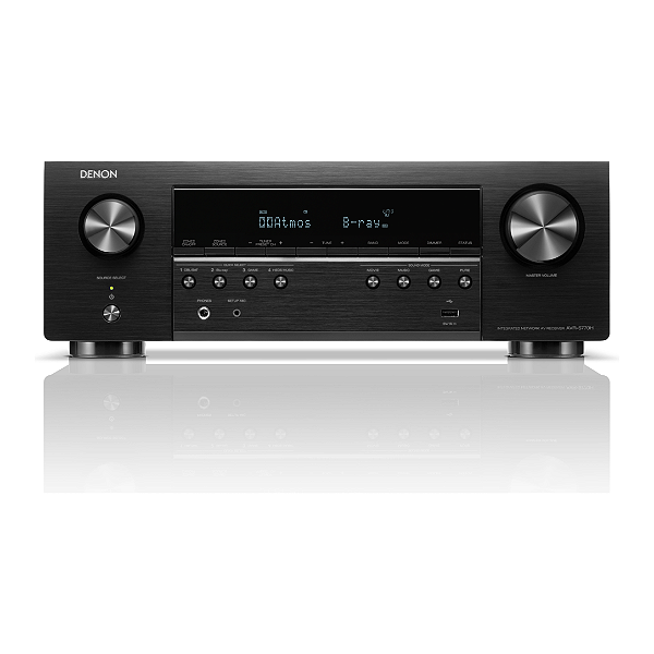 Receiver Denon AVR-S770H 7.2 Canais 75W 8K Dolby Atmos DTS:X HEOS Wi-Fi Zona 2 (220V)