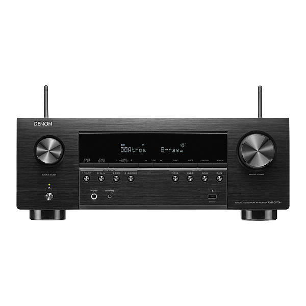 Receiver Denon AVR-S970H 7.2 Canais 90W 8K Dolby Atmos DTS:X HEOS 2 Saídas HDMI Zona 2 (110V)