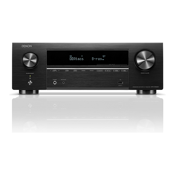 Receiver Denon AVR-X1800H 7.2 Canais 80W 8K Dolby Atmos DTS:X HEOS Audyssey XT Zona 2 (110V)