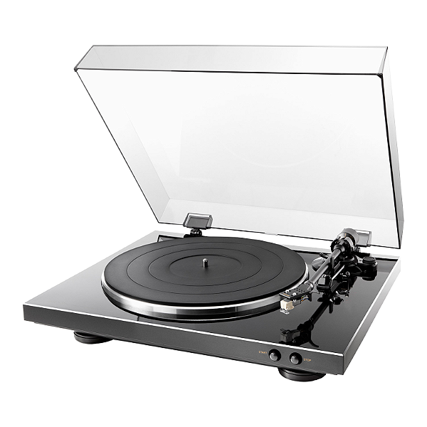 Toca-Discos Denon DP-300F Automático Belt-Drive Pré-Amplificador Phono Cápsula MM Preto (110V)