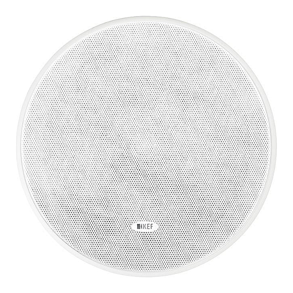 Caixa de Embutir KEF Ci160ER Redonda de Teto Uni-Q 6,5" 100W Grade Pintável Branca