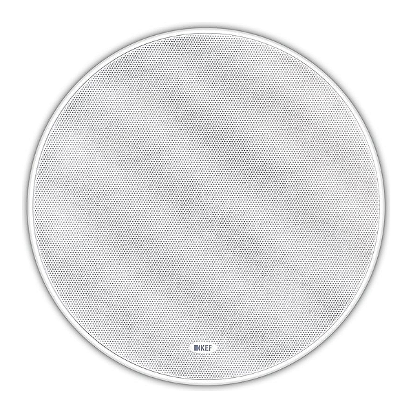 Caixa de Embutir KEF Ci200RR-THX Redonda de Teto THX Ultra Uni-Q 8" 190W Grade Pintável Branca