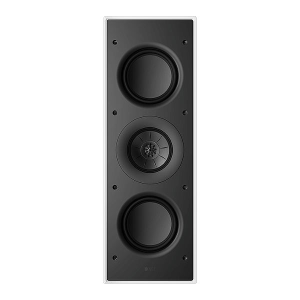 Caixa de Embutir KEF Ci3120QLM-THX Retangular de Parede THX Select Uni-Q 3 Vias 2x4,75" 250W Grade Pintável Branca