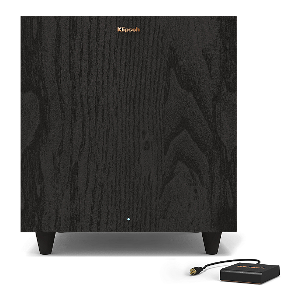 Subwoofer Ativo Sem Fio Klipsch R-80SWi 8" 50W RMS 150W Pico Transmissor 2,4 GHz Incluso Down-Firing