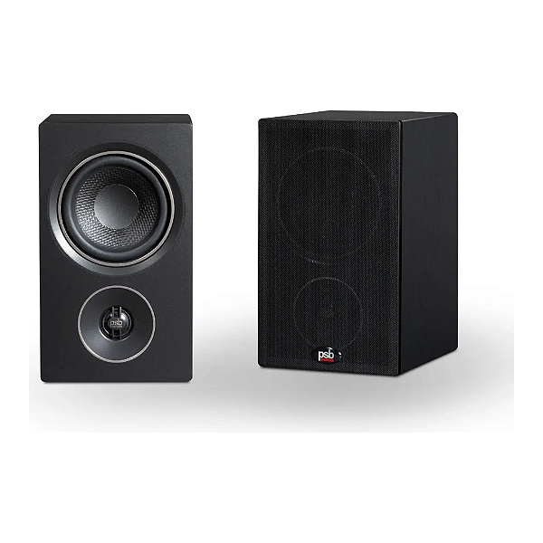 Par de Caixas Acústicas Bookshelf PSB Alpha P3 4" 2 Vias 10 a 80W Bass Reflex Black Ash