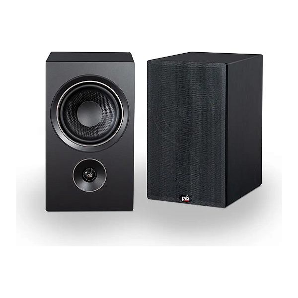 Par de Caixas Acústicas Bookshelf PSB Alpha P5 5 1/4" 2 Vias 10 a 90W Bass Reflex Black Ash