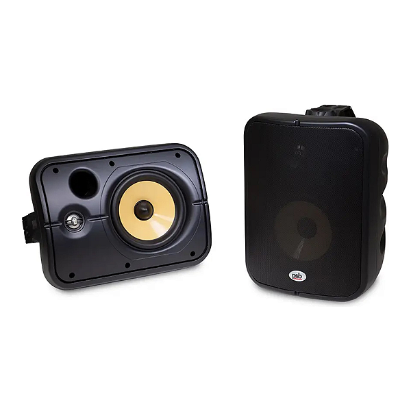 Par de Caixas Acústicas Indoor Outdoor PSB CS1000 6 1/2" 2 Vias Tweeter Titânio Suporte Incluso Preta