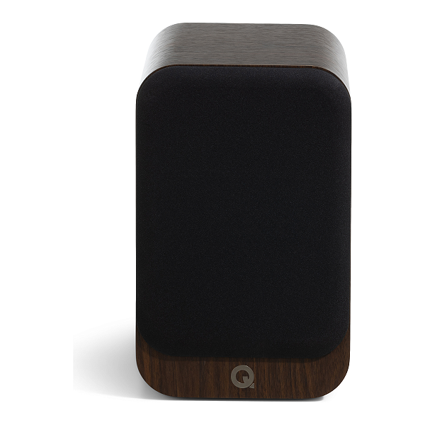 Par de Caixas Acústicas Bookshelf Q Acoustics Q3030C 2 Vias Cone C3 142 mm Claro Walnut