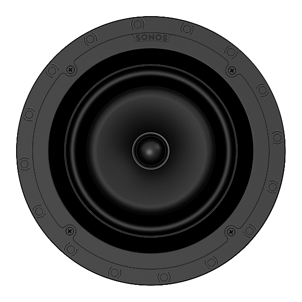 Par de Caixas de Embutir Sonos by Sonance In-Ceiling 8" Woofer Polipropileno 225W Grade Pintável Branca