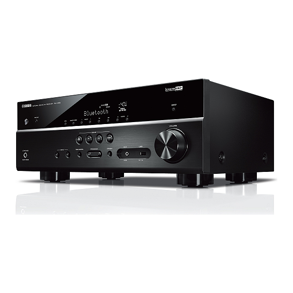 Receiver Yamaha RX-V385 5.1 Canais 4K Bluetooth YPAO 4 HDMI Dolby Vision Bi-Amp