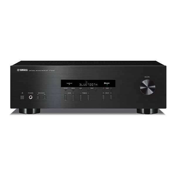 Receiver Estéreo Yamaha R-S202 100W Bluetooth 4.1 Sintonizador FM AM 40 Presets Seletor A/B (110V)