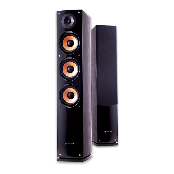 Par de Caixas Acústicas Torre Pure Acoustics Supernova 8F Triplo 6,5" Tweeter de Seda 250W RMS 8 Ohms