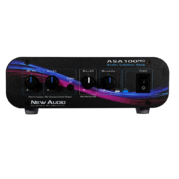 Amplificador Mono New Audio ASA100 Audio Solution 35W RMS Duas Entradas de Microfone XLR e P10