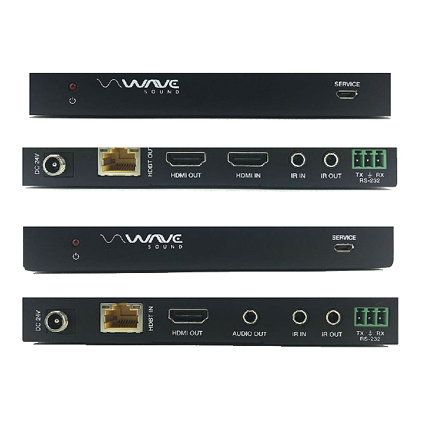 Extensor HDMI HDBaseT WaveOne WEX150 até 150 Metros 4K 60Hz HDR Dolby Vision PoE com IR e RS232 Bidirecional