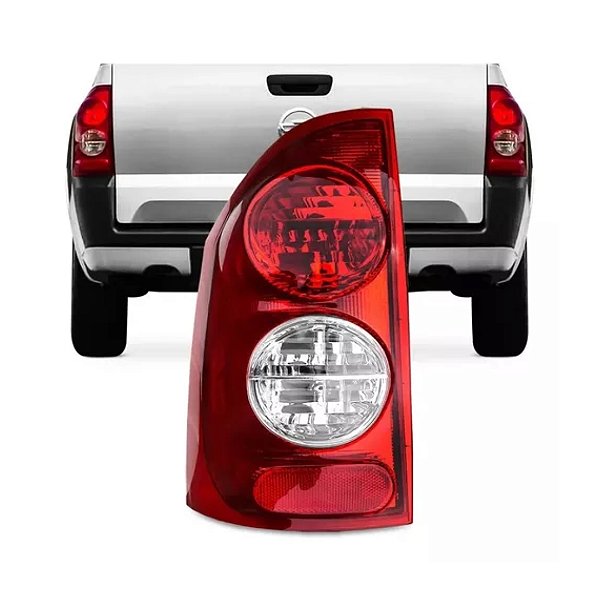 Lanterna traseira da montana chevrolet de 2003 até 2010 lado esquerdo bicolor com ré cristal ht cod 40771 471575