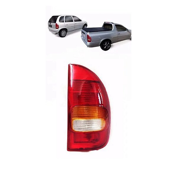 Lanterna traseira corsa wagon e pick up 1996 até 1999 4 portas tricolor lado direito cofran cod 31164 453100
