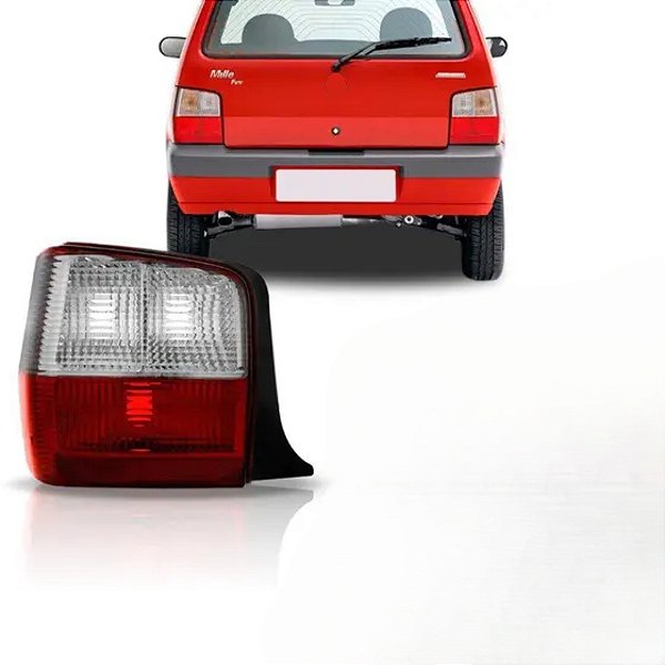 Lanterna traseira bicolor com ré cristal fiat uno mille 2004 a 2011 lado esquerdo cod 000352150