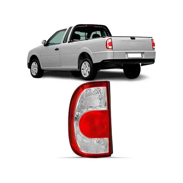 Lanterna traseira da saveiro g4 volkswagen de 2006 a 2008 lado esquerdo de cor vermelha cristal automotive imports cod 3131010 892896 7899828730151