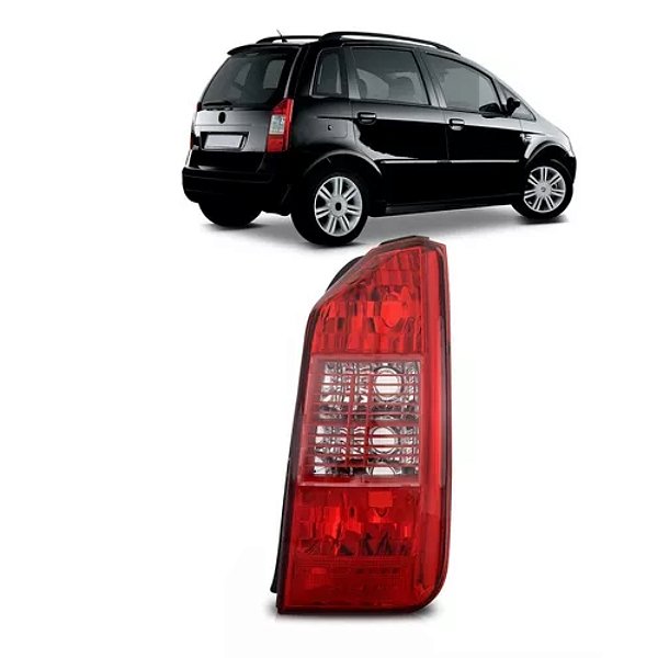 Lanterna traseira do idea fiat de 2004 a 2007 lado direito de cor vermelha cod 16438