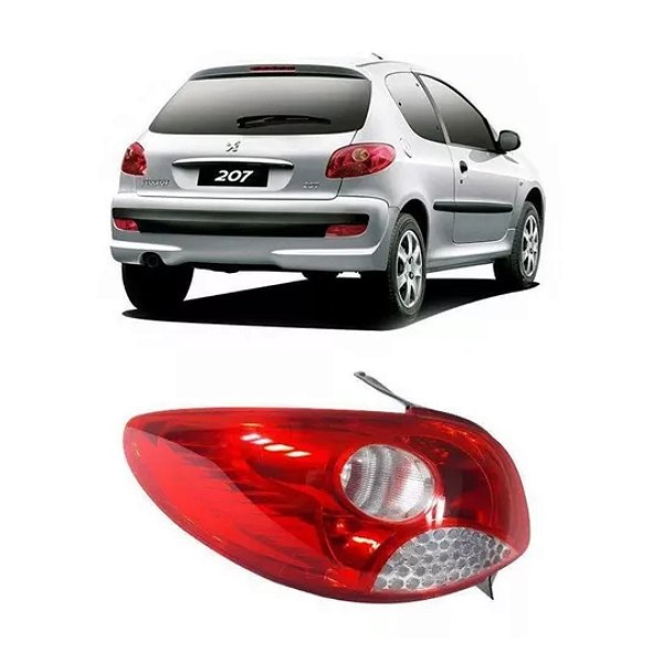 Lanterna traseira do 207 peugeot hatch de 2009 a 2013 bicolor lado esquerdo zn cod zn6160083 1422172