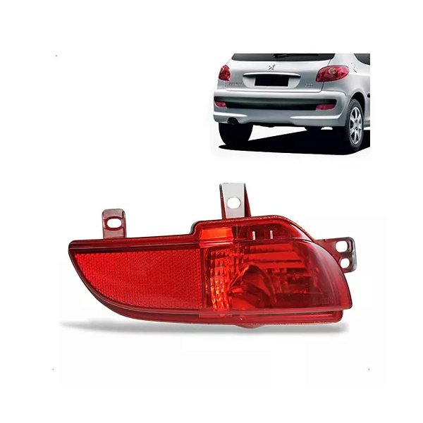 Lanterna traseira anti neblina do 207 sw peugeot de 2008 até 2013 4 portas do lado esquerdo de cor vermelho fitam cod 34080e 1105451
