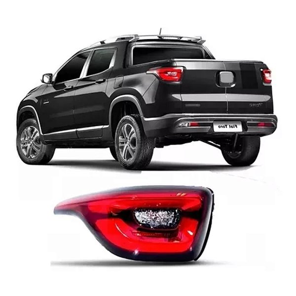 Lanterna traseira com led fiat toro 2016 em dinte lado esquerdo cod 25193