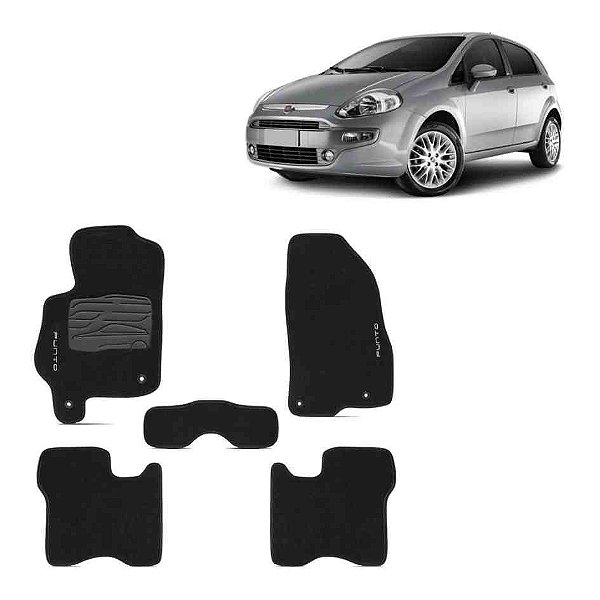 Tapete carpete punto fiat 2013 A 2016 grafite 5 peças cod 4035 977670