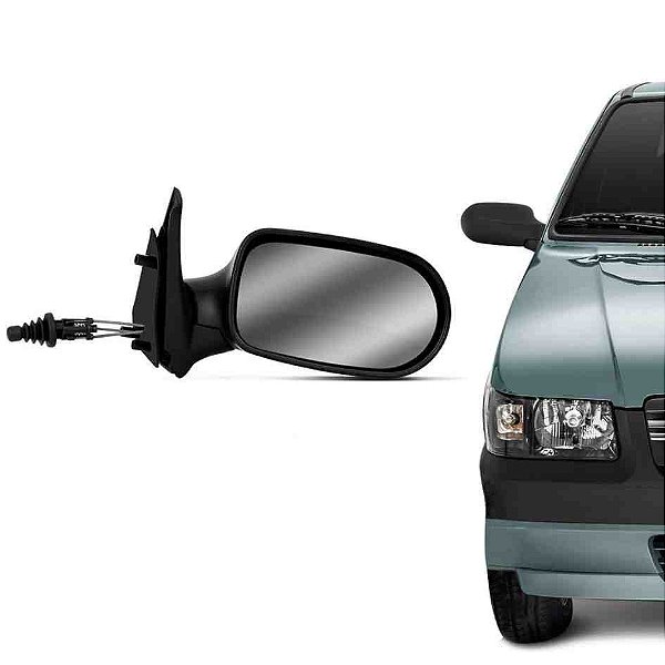 Espelho retrovisor do uno flex 4 portas de 2006 a 2010 controle remoto lado direito cod 12841 213126