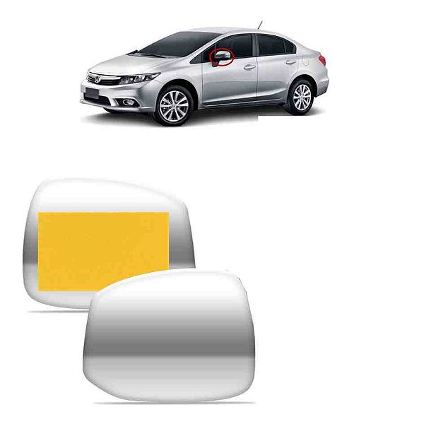 Refil lente retrovisor do new civic honda de 2012 em diante sem pisca lado esquerdo convexo cod 1983 75953