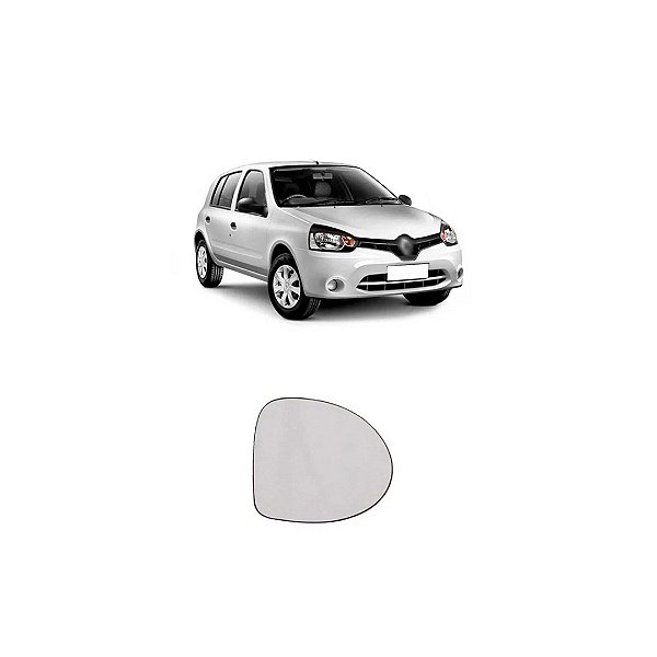Lente retrovisor do clio renault de 2013 em diante lado direito com base metalizado blawer cod 97518