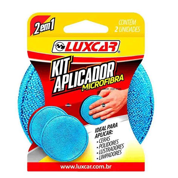 Kit de esponjas aplicadoras microfibra luxcar  cod 4446