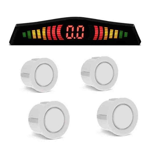 Sensor de estacionamento 4 pontos display led meia lua branco cod m206090003