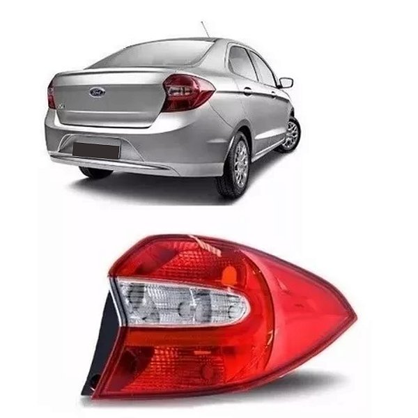 Lanterna traseira do ka sedan ford lado direito de 2015 a 2018 bicolor cod 23384