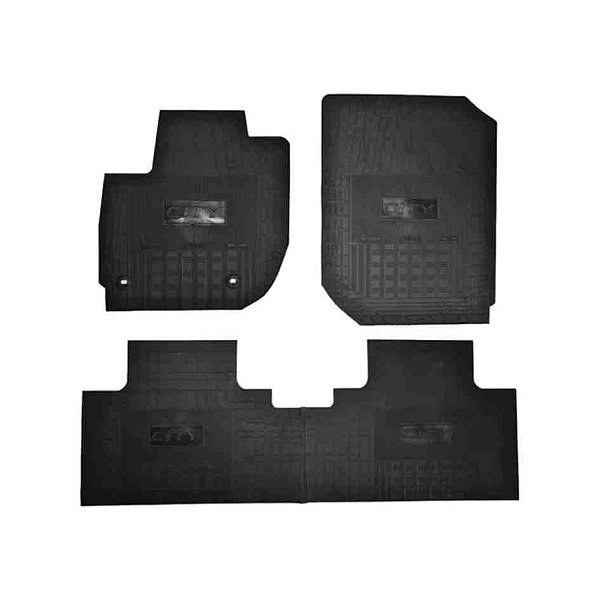 Tapete de borracha do city sedan honda de 2022 e 2023 jogo 3 peças reforçado tapeplass cod 3002d