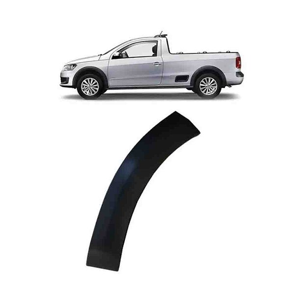 Moldura do para choque dianteiro do saveiro volkswagen lado direito de 2008 a 2012  preto texturizado cod 1728761 6627