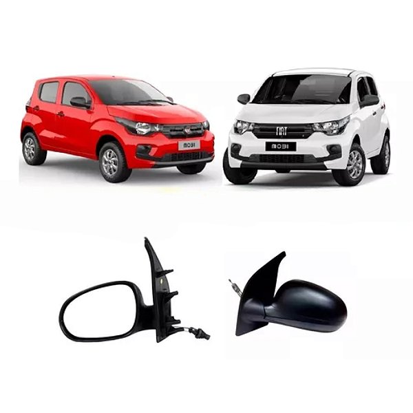 Retrovisor do mobi fiat de 2016 em diante externo do lado esquerdo com controle sem pisca e sem sensor metagal cod rtye69cr