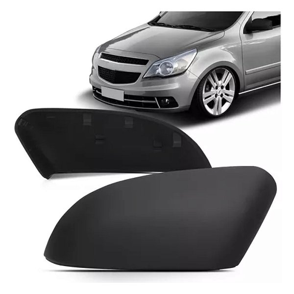 Capa de retrovisor do agile montana chevrolet de 2010 em diante lado esquerdo e cor preto metagal cod rg5c79