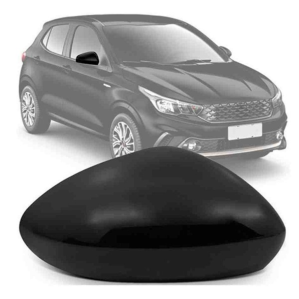 Capa de retrovisor do argo fiat de 2017 em diante lado direito de cor preto black piano cod rtyc16li 1326707