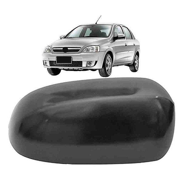 Capa de retrovisor do corsa chevrolet de 2003 em diante e hatch sedan montana chevrolet de 2002 a 2010 lado esquerdo na cor black piano blawer cod 6367 1115410