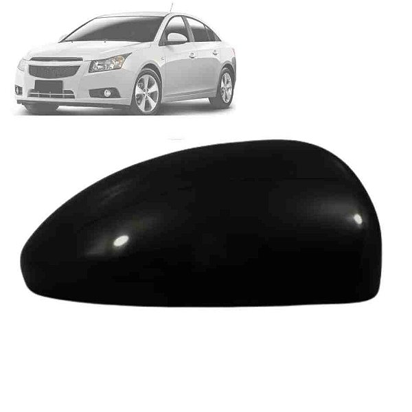 Capa de retrovisor do cruze chevrolet de 2012 a 2016 lado esquerdo e cor preto liso metagal cod rgvc67 132639