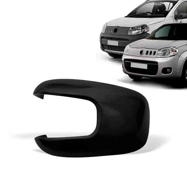 Capa retrovisor uno vivace fiat 2011 em diante preto lado esquerdo cod rtvc97