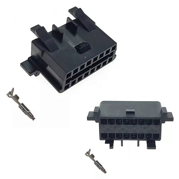 Conector elétrico linha vw 16 vias com terminais cod 4787