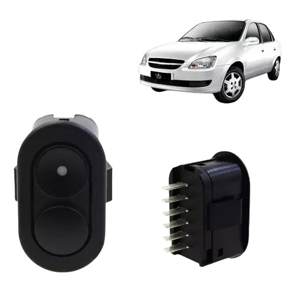 Interruptor vidro eletrico simples corsa traseiro direito 1996 em diante orparts cod gm1008