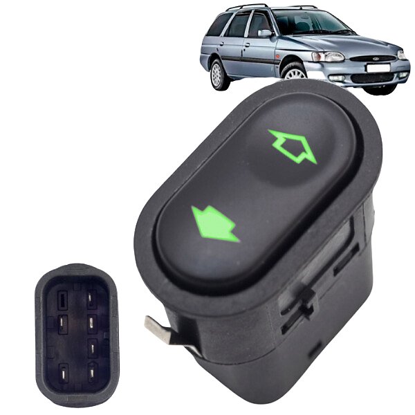 Interruptor vidro elétrico simples escort wagon 1997 a 2002 modelo 1994 a 1995 simples cod dtc2196