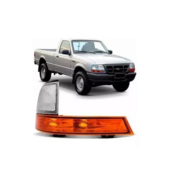 Lanterna dianteira ford ranger 1998 até 2004 cristal e âmbar lado direito fitam cod 31160d