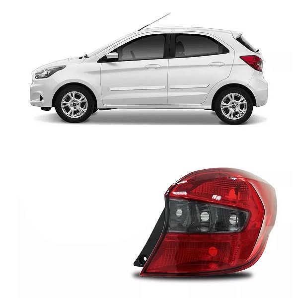 Lanterna do ká ford hatch de 2015 a 2018 lado direito traseiro fume cod 27344