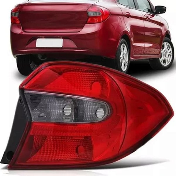 Lanterna do ká ford sedan de 2015 a 2018 lado direito traseiro fume cod 27346