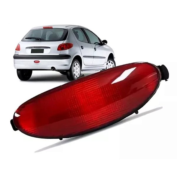 Lanterna parachoque peugeot 206 1999 em diante vermelha sem soquetehawk cod 0387624 300021
