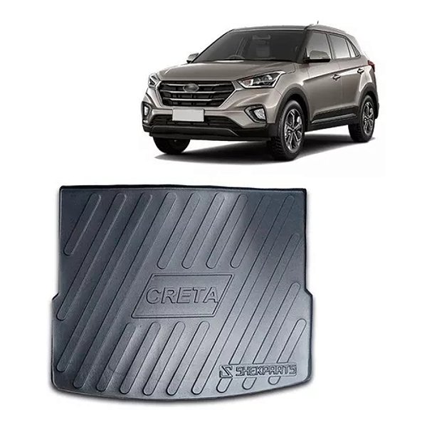 Tapete porta malas hyundai creta 2017 a 2020 preto pvc com bordas segurança cod 02043 7104
